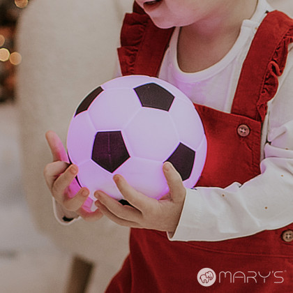 LED silikónová nočná lampička Rgb, mäkká s pumpičkou - futbalová lopta Mary's