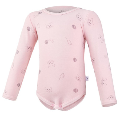 Body tričko šmyk TLAČ Outlast® Sv.staroružové mačiatka