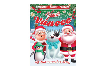 Omaľovánky Veselé Vianoce so samolepkami