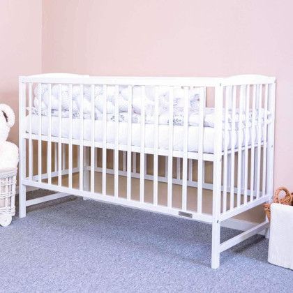 Detská postieľka New Baby LILLY so sťahovacou bočnicou biela
