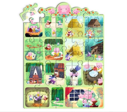 Story Puzzle Tri Prasiatka - 35 dielov Djeco