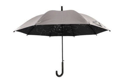 Dáždnik hviezdna obloha vystreľovacia 70 cm kov/plast strieborný