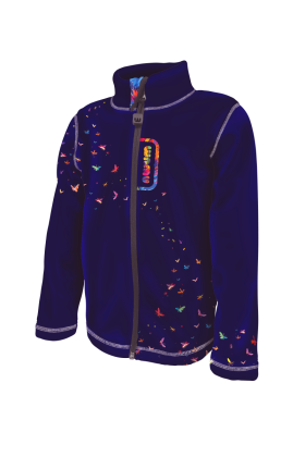 Fleecová mikina detská Dúhová mačka Wamu