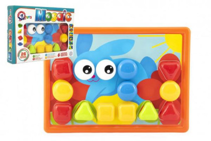 Mozaika klobúčik hladký 4cm pre najmenších 26ks + predlohy 6ks v krabici