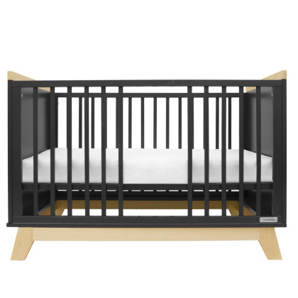 Detská postieľka so zábranou Marcus 120 x 60 cm grafit/prírodný New Baby