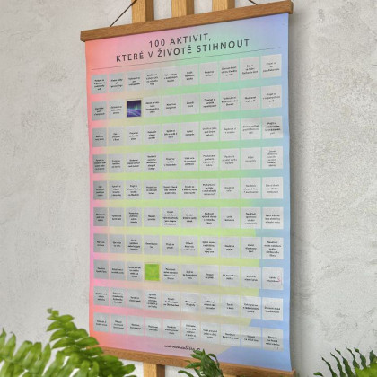 Stierací plagát - 100 aktivít, ktoré v živote stihnúť