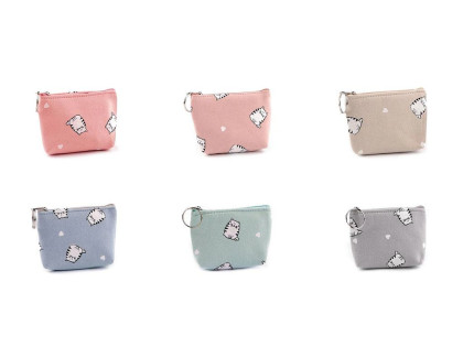 Malá peňaženka/kľúčenka mačka, textilná 11x8 cm