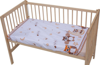 Prestieradlo do postieľky Scarlett Sovička 120 x 60 cm - béžová