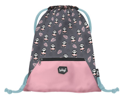 3 set Zippy Panda: aktovka, peračník, sáčok Baagl