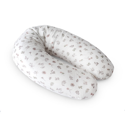 Vankúš na dojčenie Cebuška Physio Multi Mušelín Small Twigs 190 cm Ceba