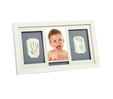Súprava pre odtlačok - nástenný trojrámik - biely Adora