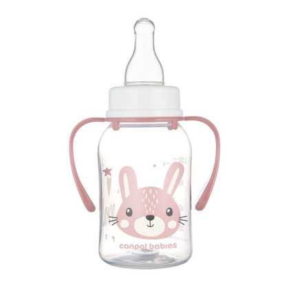 Fľaša úzkohrdlá s úchytmi Cute Animals 120 ml Canpol babies