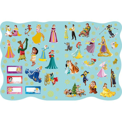 Najkrajšie vianočné omaľovánky so samolepkami Disney Princezné