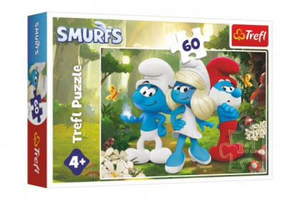 Puzzle Šmolkovia - Začarovaný les 33x22 cm 60 dielikov