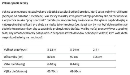 Vak na spanie organická bavlna Jersey Sage 2,5 tog