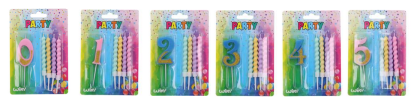 Párty sviečka + 4 ks sviečok
