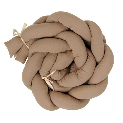Mušelínový mantinel vrkoč 200 cm Babymatex - chránič do postieľky