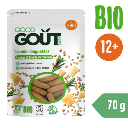 Good Gout Mini bagetky s rozmarínom a syrom BIO 70 g