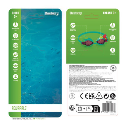 Okuliare plavecké AquaPals Bestway