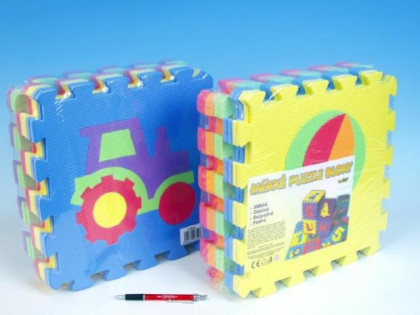 Penové puzzle podložka 30cm - autá
