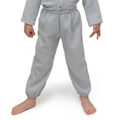 Detské mušelínové nohavice Luca Dove Grey Esito