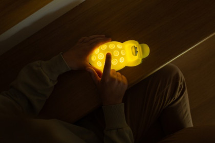 LED silikónová nočná lampička Pop It Rgb so zvukom - krokodíl Mary's
