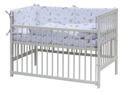 Detská postieľka s kompletnou výbavou, 120 x 60 cm, Tura Scarlett