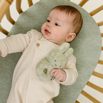 Hrkálka králiček Miffy Green Flower Little Dutch