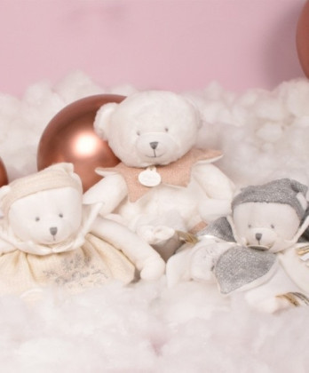 Darčeková sada Plyšový medvedík s dečkou 30 cm ružový Doudou