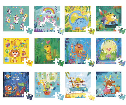 Blahoželanie k narodeninám s puzzle Janod