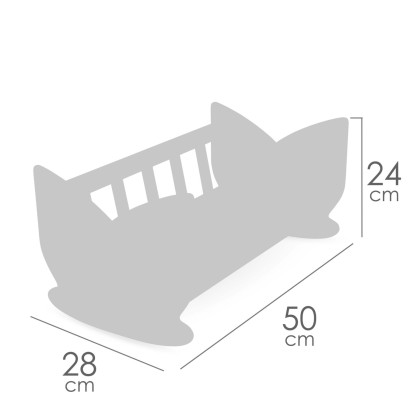 Drevená kolíska pre bábiky Tulipe DeCuevas