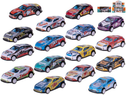 Auto závodné 6,5 cm kov spätný chod