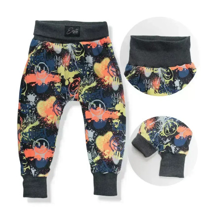 Detské tepláky s vysokým pásom Smile - šedá Esito