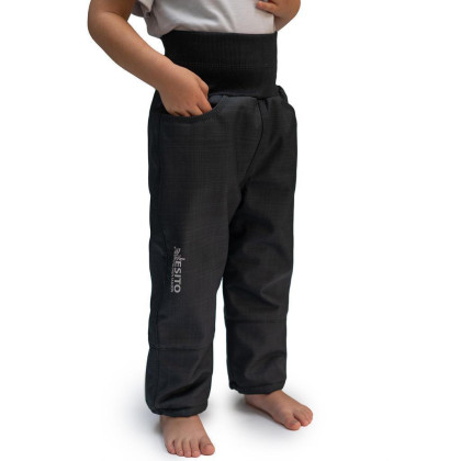 Detské softshellové otepľovačky na zimu Lamb Black Esito