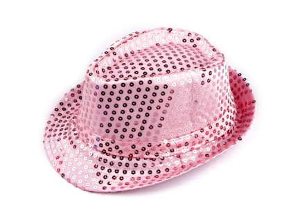 Karnevalový klobúk s flitrami