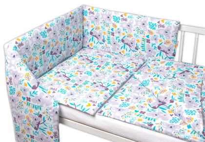 3-dielna sada Mantinel s obliečkami Koala na strome Baby Nellys