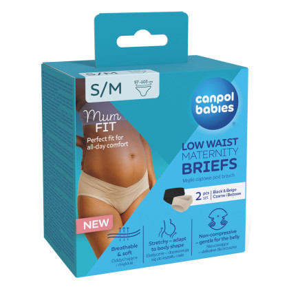 Tehotenské nohavičky s nízkym pásom MumFIT 2 ks Canpol babies