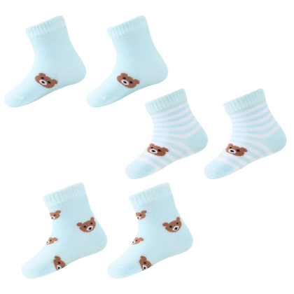 Dojčenské ponožky 3 páry medvedíky Be Snazzy 6 - 9 mesiace