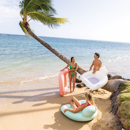 Lehátko kreslo nafukovacie s úchytmi 114x107 cm