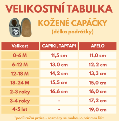 Kožené capáčky 6-12 m (20) 13 cm Capiki