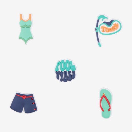 Amulety - ozdoby na topánky Amuletz Just keep swimming mix Coqui