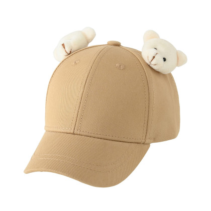 Letná šiltovka bavlnená jednofarebná s medvedíkom 48 -50 cm Besnazzy