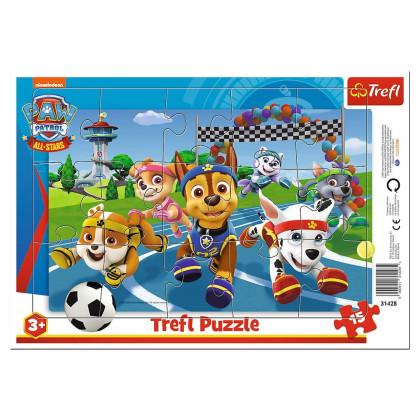Puzzle doskové Tlapková patrola 33x23 cm 15 dielikov Trefl