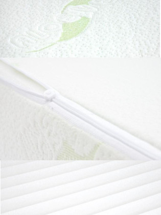 Dojčenský vankúš - klin Sensillo biely Luxe s aloe vera 60x38 cm