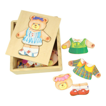 Oblékací puzzle Pani medvedica Bigjigs Toys
