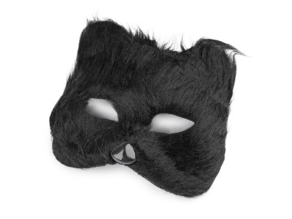 Karnevalová maska - škraboška chlpatá mačka