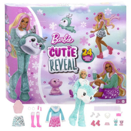 BARBIE Cutie Reveal Adventný kalendár s bábikou