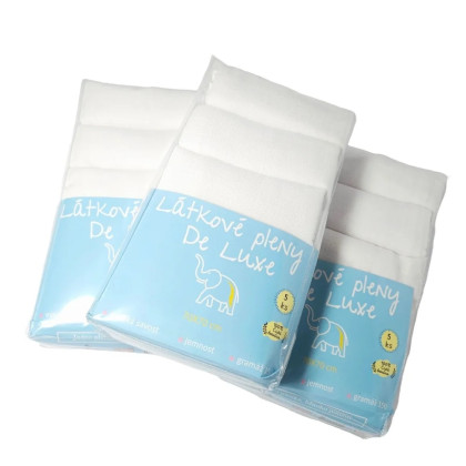 Bavlnené Plienky De Luxe 70 x 70 cm, 5 ks 100% bavlna, vysoká gramáž Prem