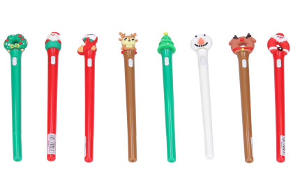 Gélové pero s ozdobou so svetlom Vianoce