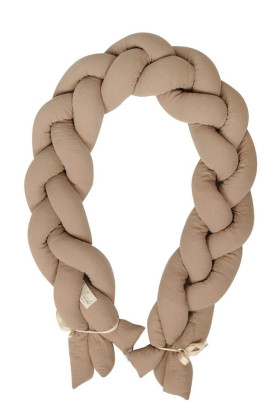 Chránič do postieľky mušelín pletený vrkoč 200 cm Babymatex